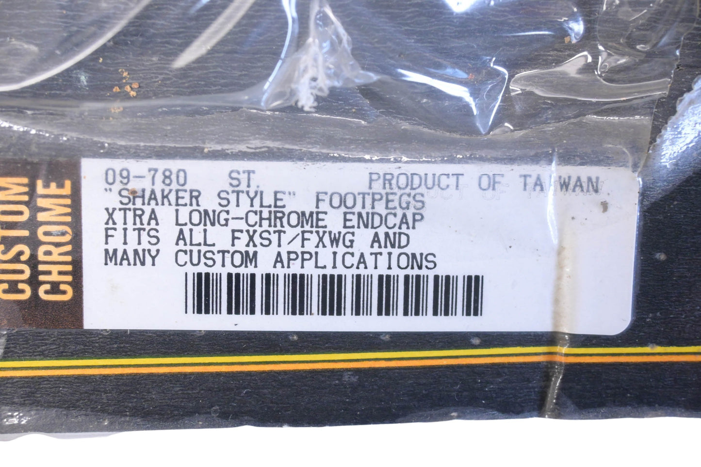 Custom Chrome 09-780, 09 780, 9780 Shaker Style' Foot Peg Kit NOS