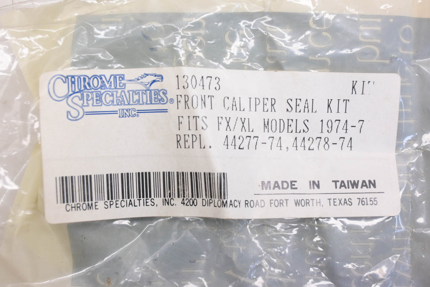 Chrome Specialties 130473, 44277-74, 44278-74 Front Caliper Seal Kit NOS