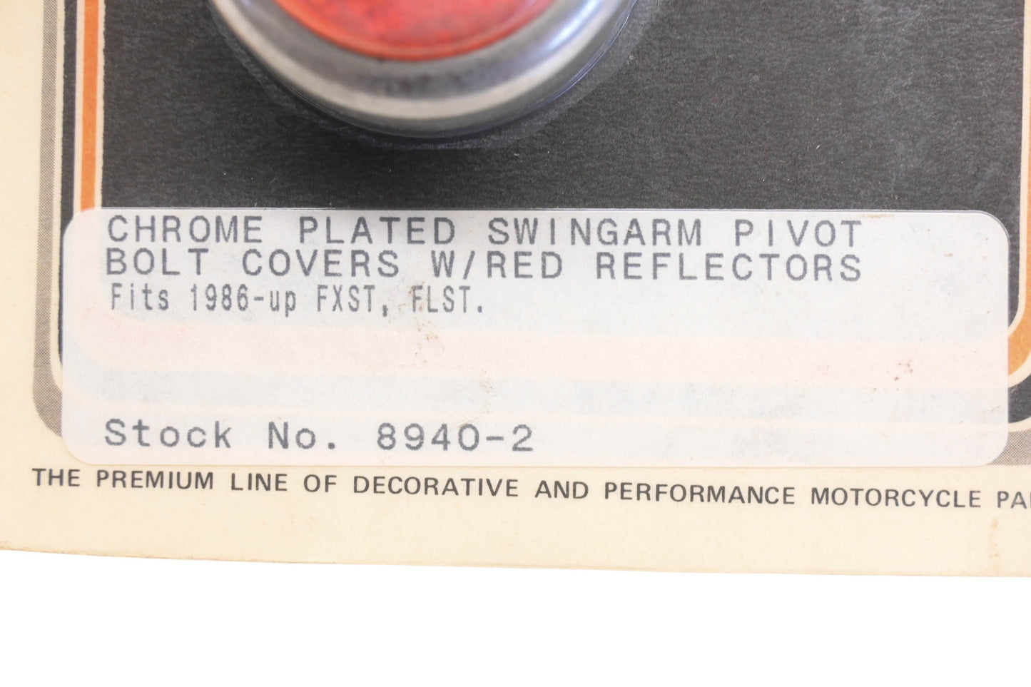 Colony 36-199, 8940-2 Chrome Plated Swingarm Pivot Bolt Covers NOS