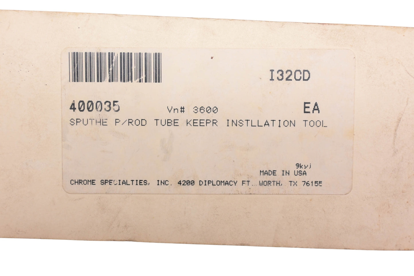 Chrome Specialties 400035, 3600 Push Rod Tube Keeper Tool NOS