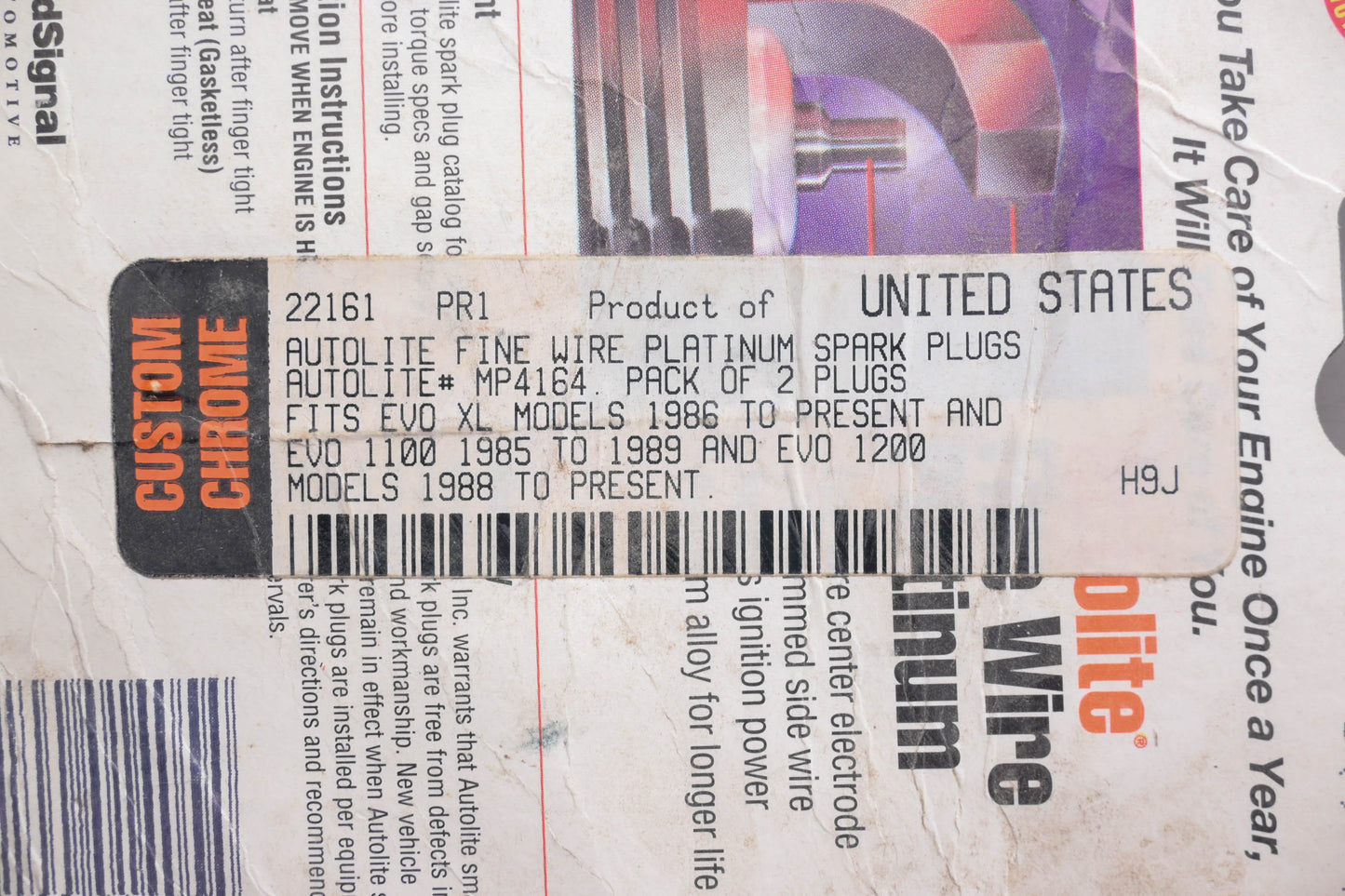 Custom Chrome MP4164, 22161, MP4164DP2 Spark Plugs Qty 2 NOS