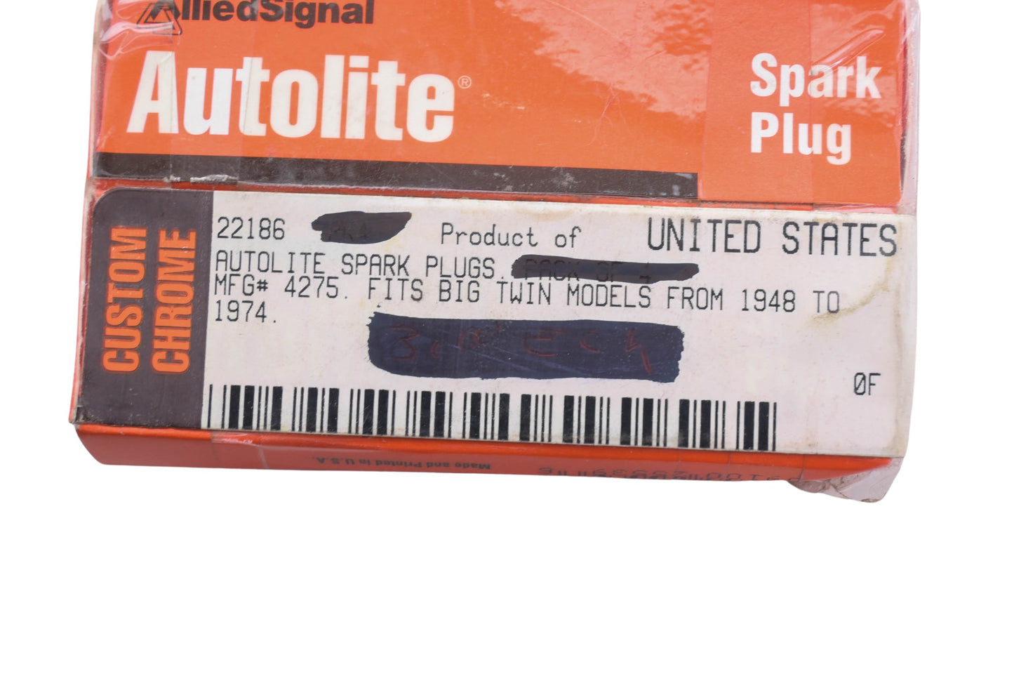 Custom Chrome 4275, 22186 Spark Plug NOS