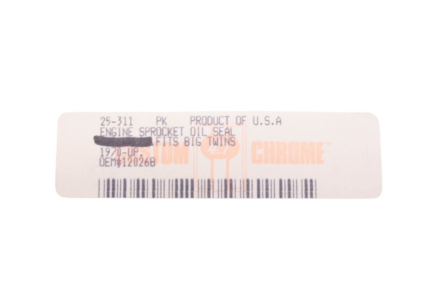 Custom Chrome 25-311, 12026B Engine Sprocket Oil Seal NOS