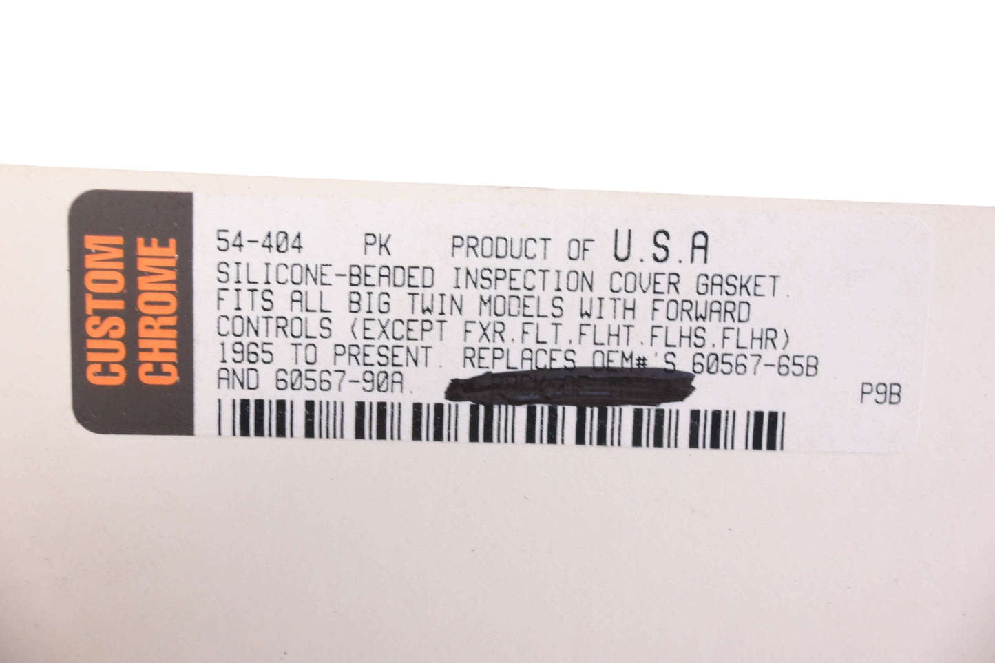 Custom Chrome 54-404, 60567-65B, 60567-90A Silicone-Beaded Inspection Cover Gaskets Qty 2 NOS