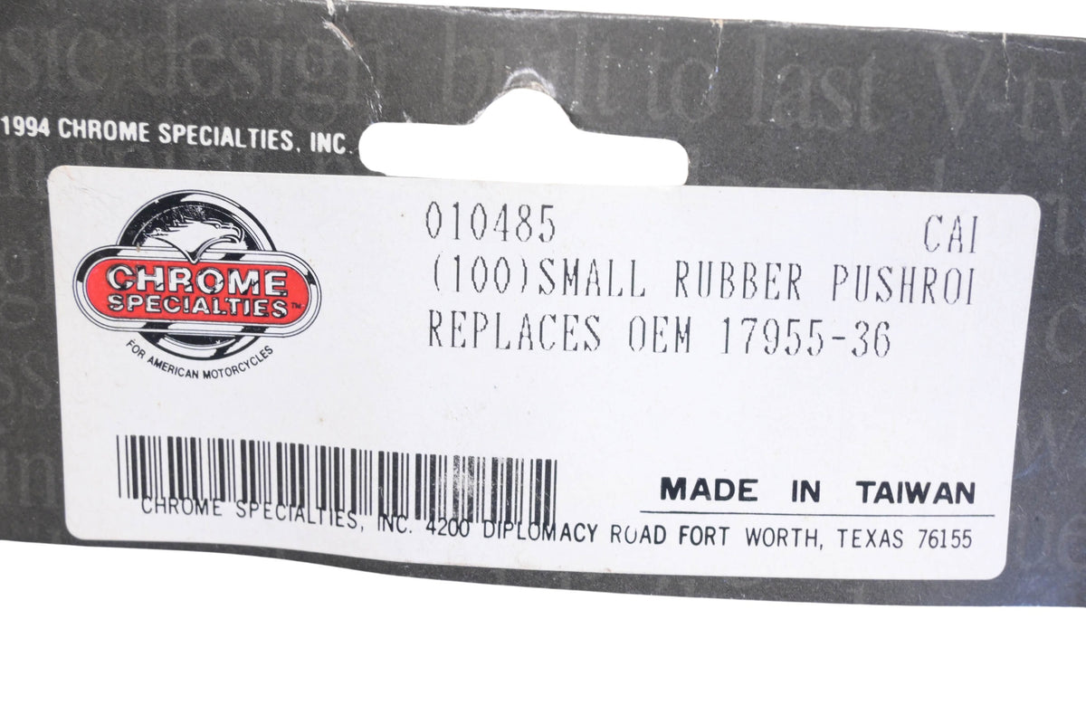 Chrome Specialties 010485, 17955-36 Small Rubber Pushrod Washers Qty 10 NOS
