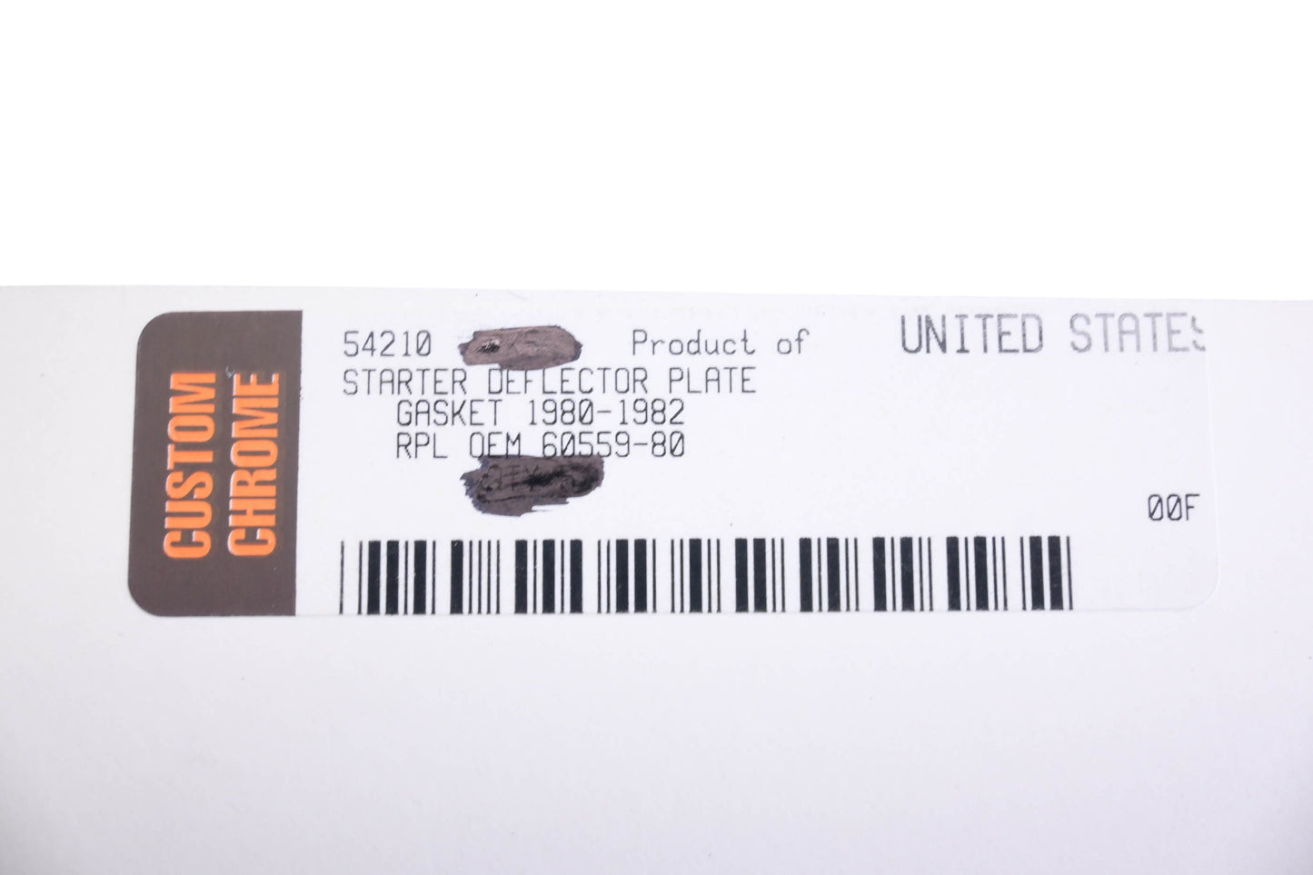 Custom Chrome 54210, 60559-80 Starter Deflector Plates Qty 2 NOS