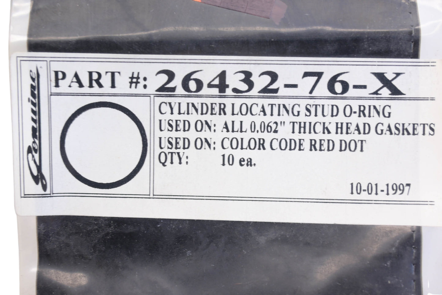 James Gaskets 26432-76-X .062'' Cylinder Locating O-Rings Qty 10 NOS