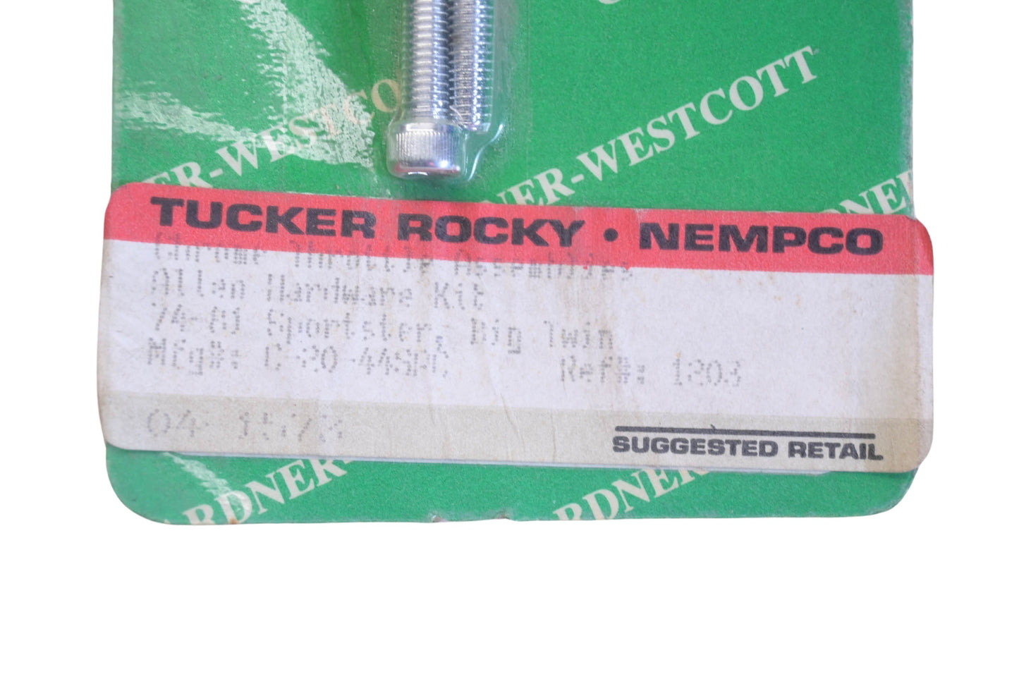 Tucker Rocky 04-1573, 1203, C-20-44SPC Gardener-Westcott Throttle Allen Hardware Kit NOS