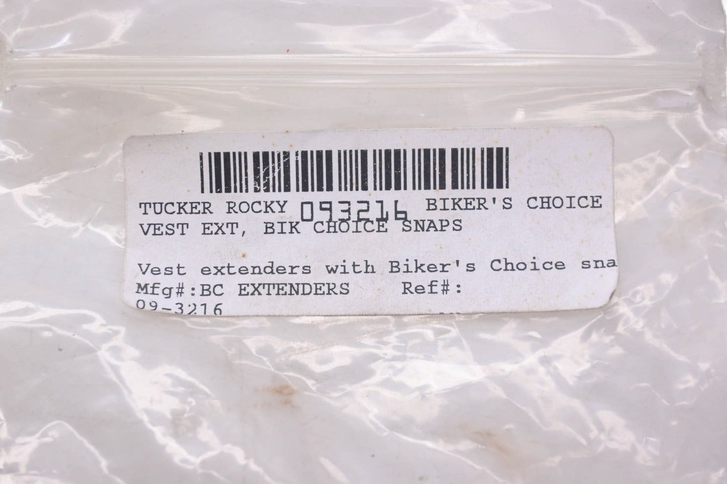Tucker Rocky 09-3216, 093216 Biker's Choice Vest Extender Snaps NOS
