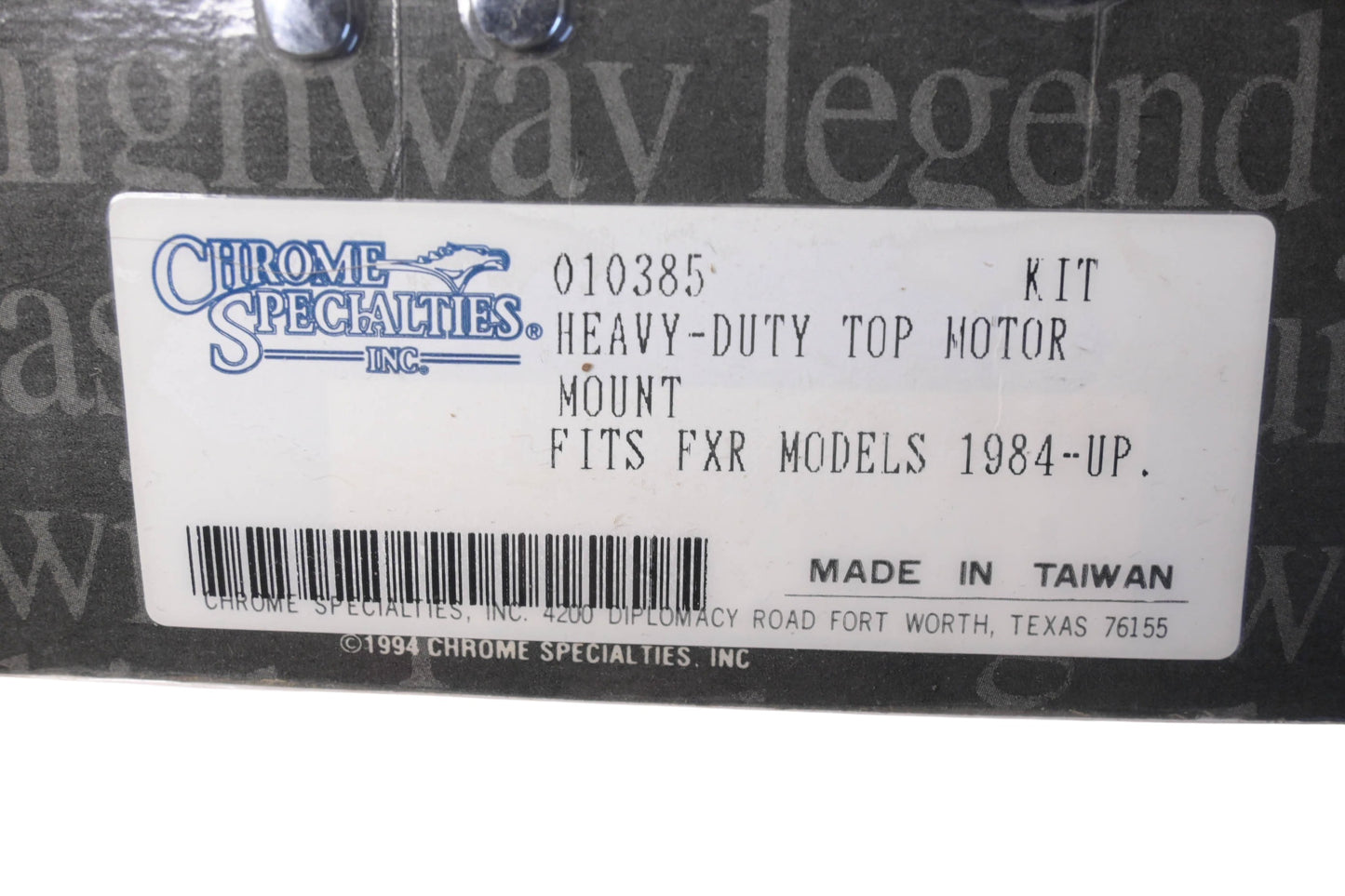 Chrome Specialties 010385 Top Motor Mount Kit NOS