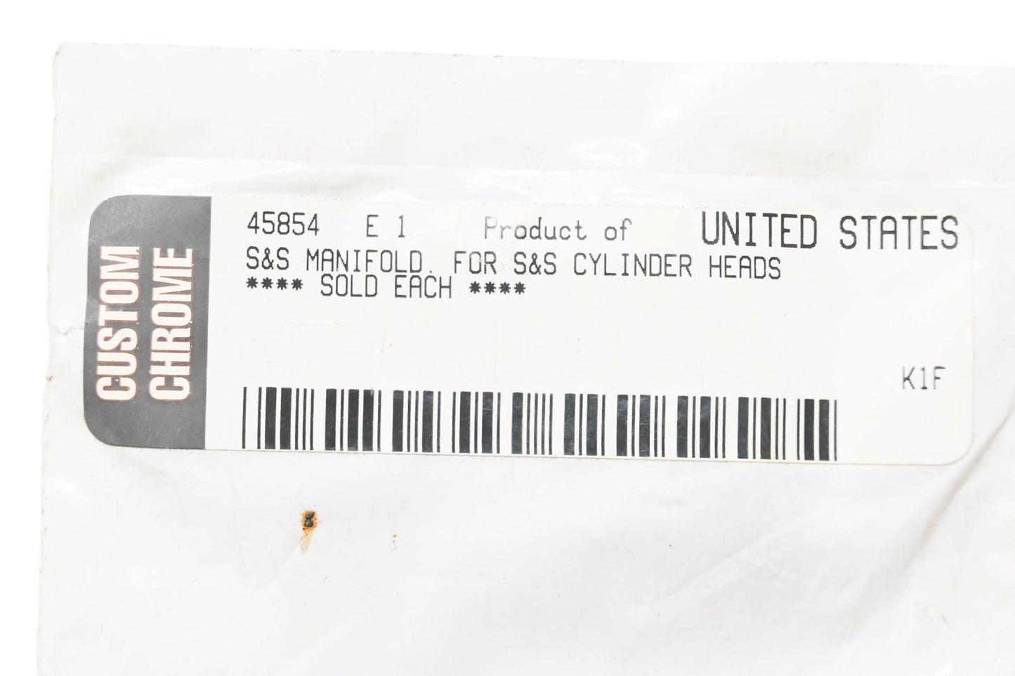 Custom Chrome 45854 S&S Manifold O-Ring NOS