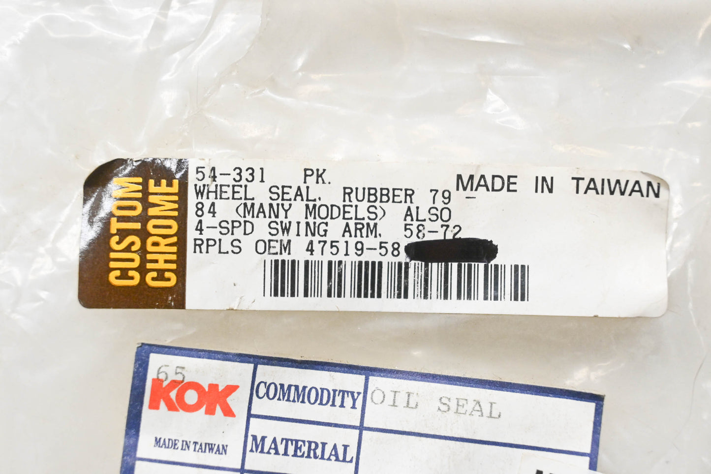 Custom Chrome 54-331, 47519-58 Oil Seal NOS