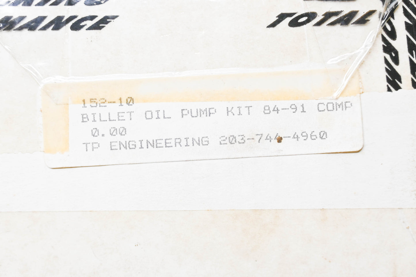 Total Performance Engineering 152-10 Oil Pump Assembly & Gears