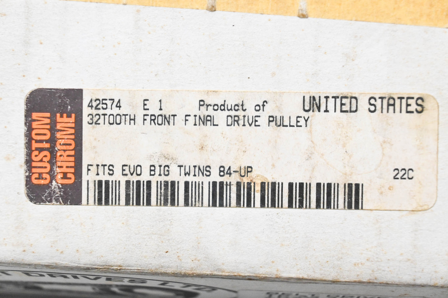 Custom Chrome 42574 Final Drive Pulley 32T NOS