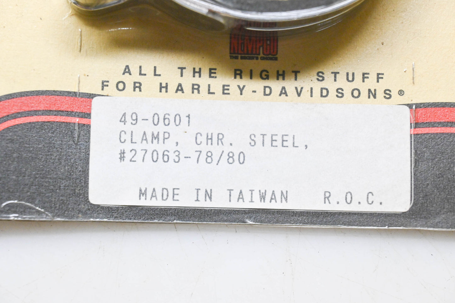 Biker's Choice 49-0601, 27063-78/80 Chrome Steel Clamp Kit NOS