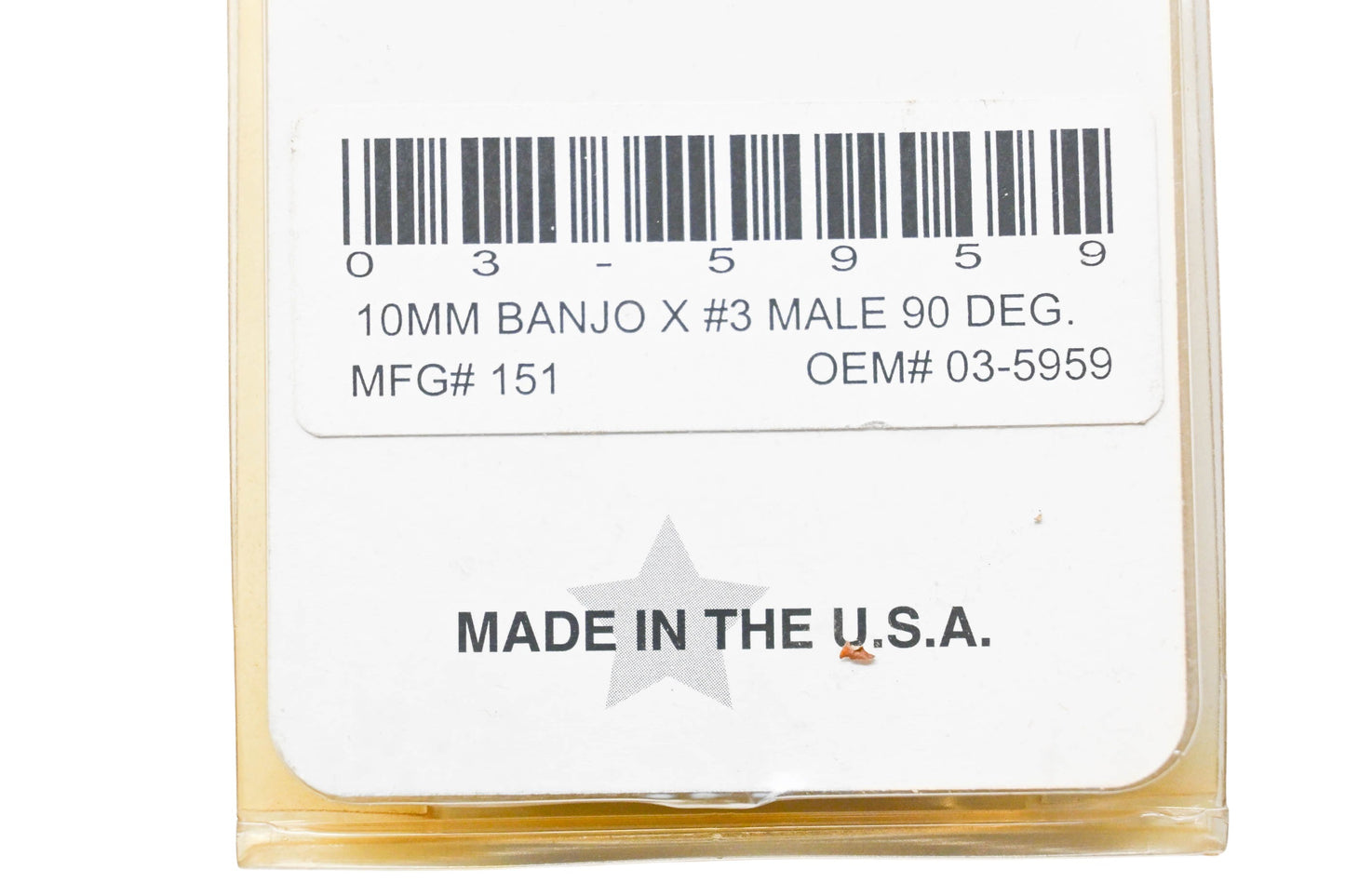 Biker's Choice 151, 03-5959 10mm Banjo Fitting NOS
