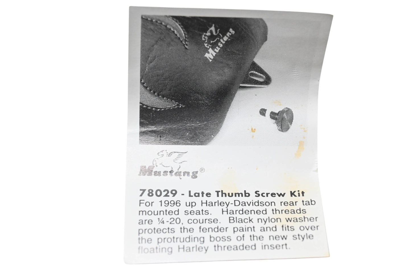 Mustang 78029 Seat Thumb Screw Kit NOS