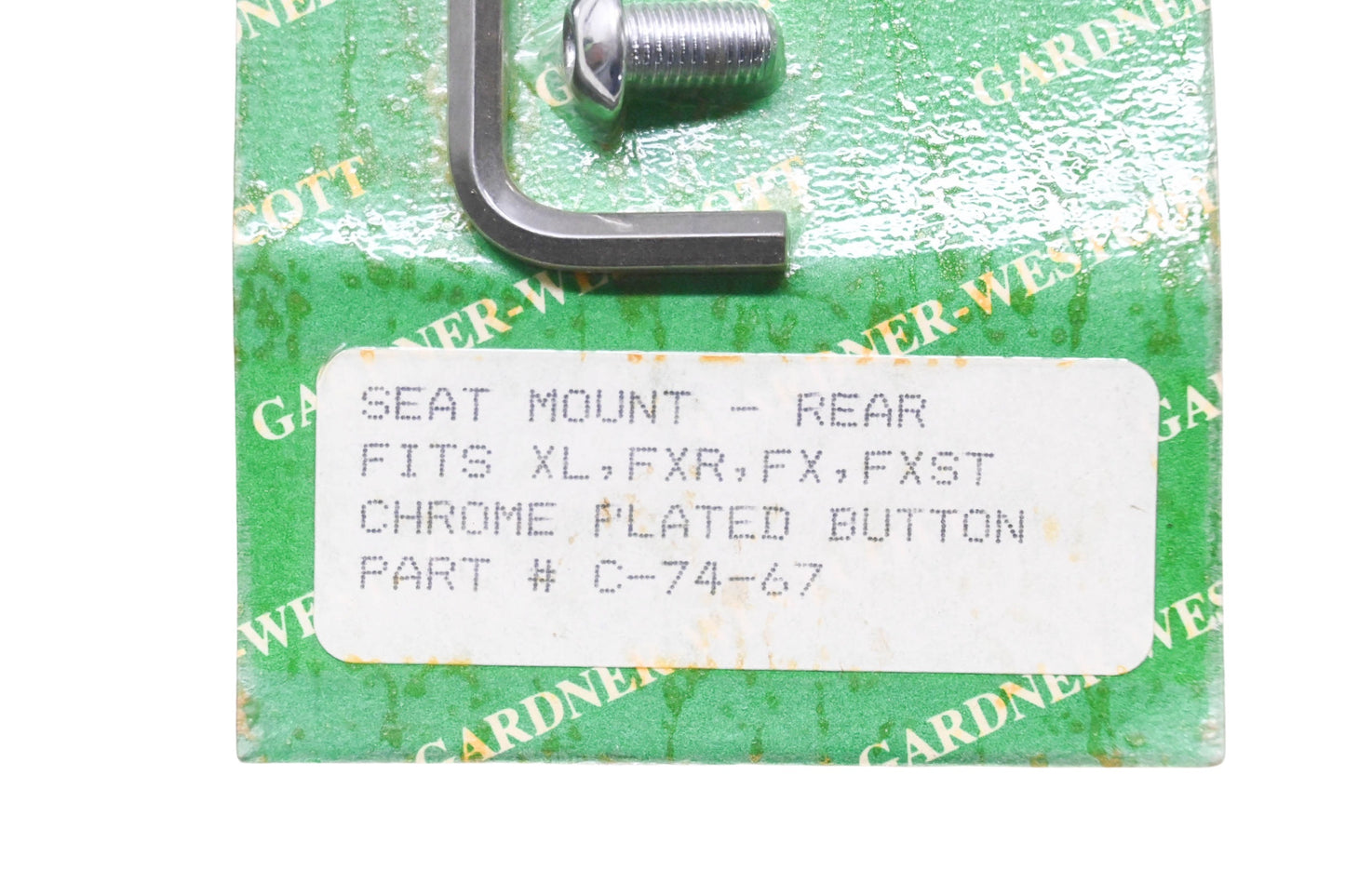 Gardner-Westcott Company C-74-67, 04-1639 Rear Seat Mount Kit NOS