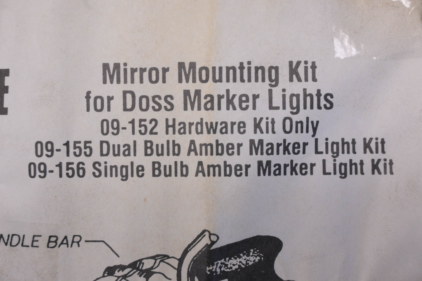 Custom Chrome 09-155, 09155 Dual Amber Marker Light Mirror Stem Mounting Kit NOS