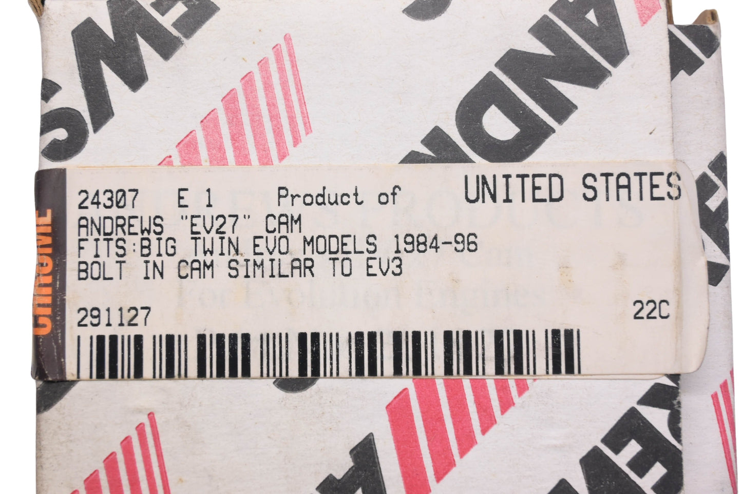 Andrews Products 24307, 24-307, 291127 EV27 Cam Gear NOS