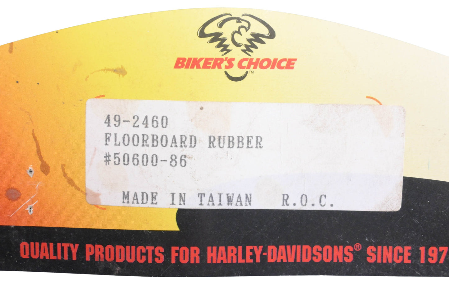 Bikers Choice 49-2460, 492460, 50600-86 Rubber Floorboard Kit NOS
