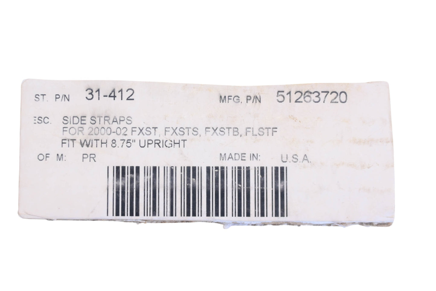 Khrome Werks 31-412, 31412, 51263720 Chrome Side Strap Kit NOS