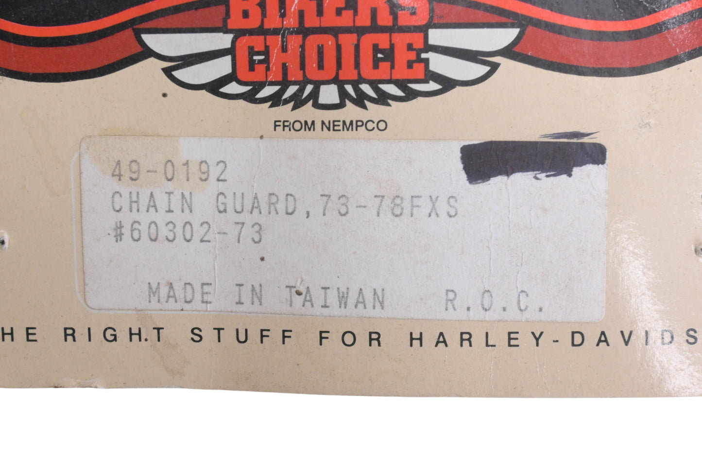 Bikers Choice 49-0192, 490192, 60302-73 Chrome Chain Guard NOS