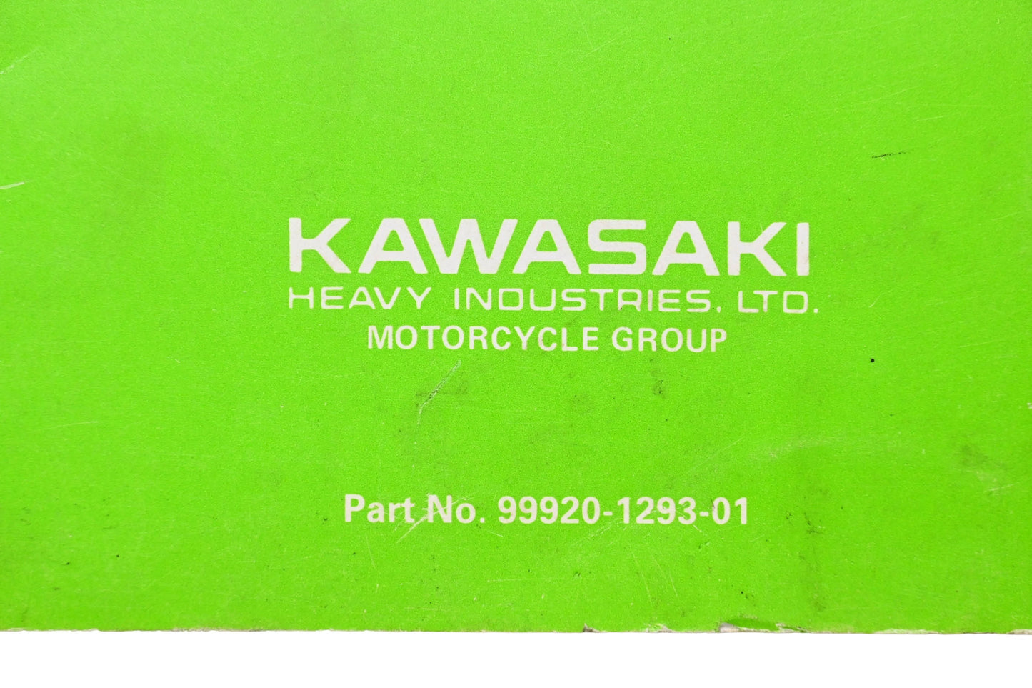 OEM Kawasaki 99920-1293-01 Motorcycle Owner's Manual Service Manual KDX 80