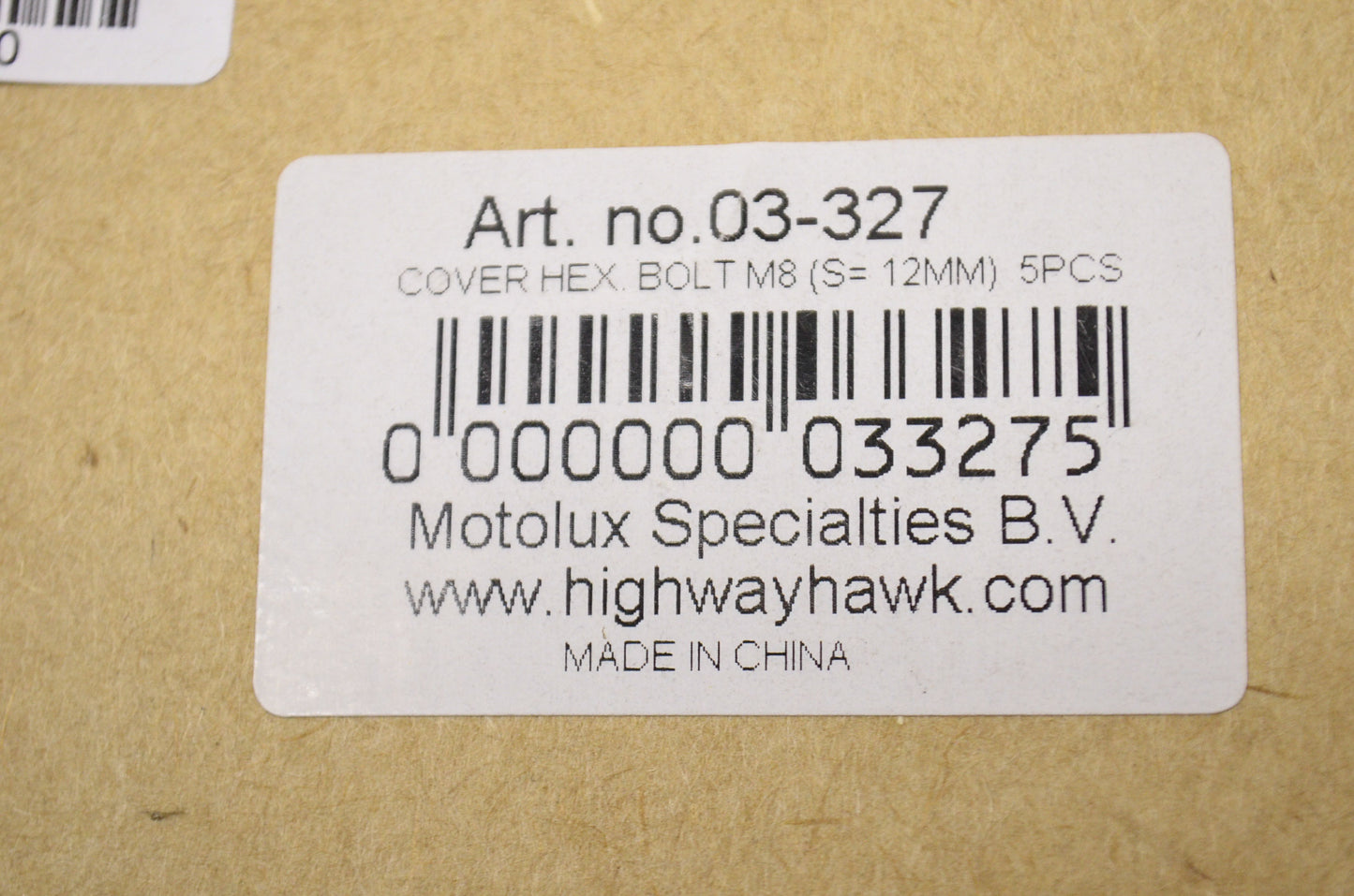 New Highway Hawk Chrome M8 Hex Head Bolt Covers 5Pk 12mm