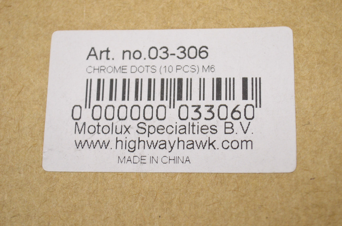 New Highway Hawk Chrome M6 Allen Head Bolt Covers 10Pk