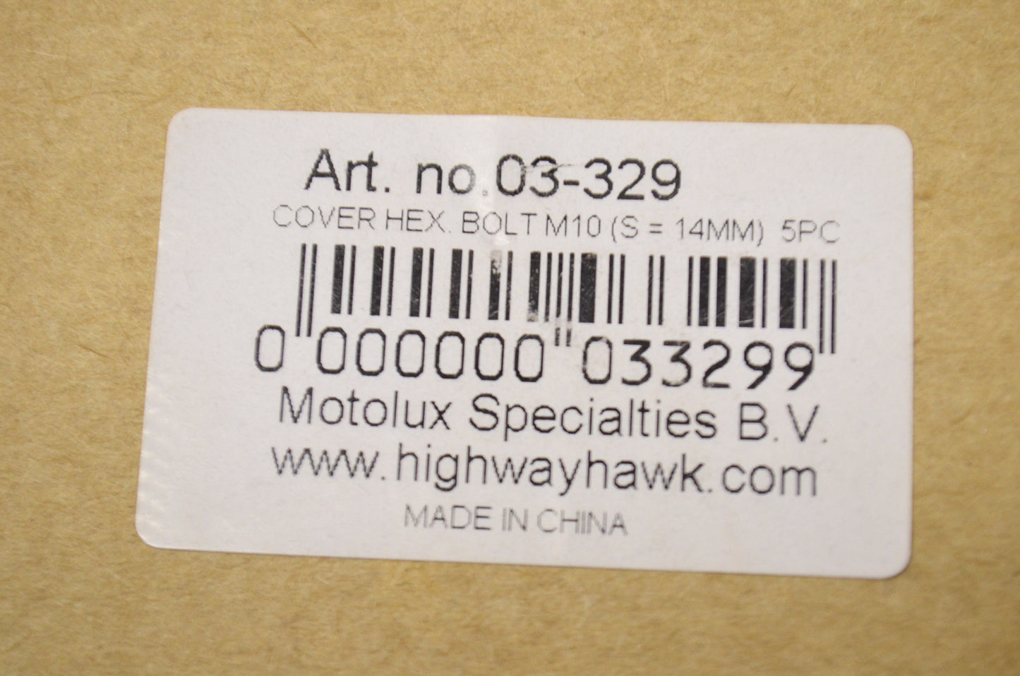 New Highway Hawk Chrome M10 Hex Head Bolt Covers 5Pk 14mm