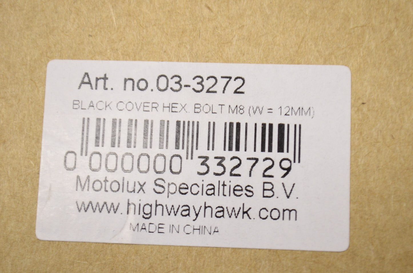 New Highway Hawk Black M8 Hex Head Bolt Covers 5Pk 12mm
