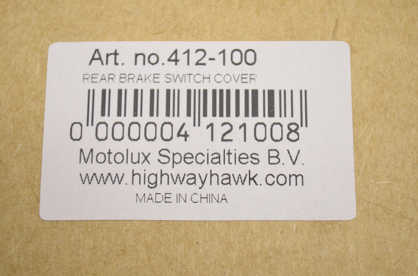 New Highway Hawk Chrome Rear Brake Switch Cover
