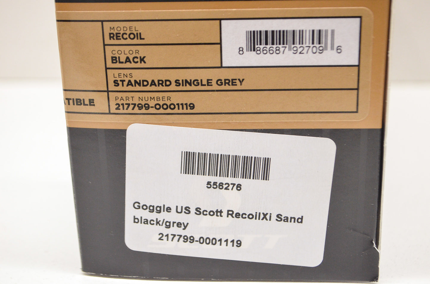 New Scott Recoil Sand Dust Goggles Black W/ Grey Lens