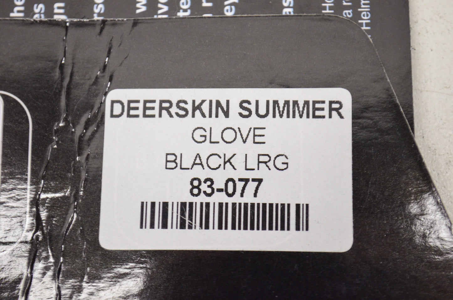 New Tourmaster Black Deerskin Summer Gloves Large