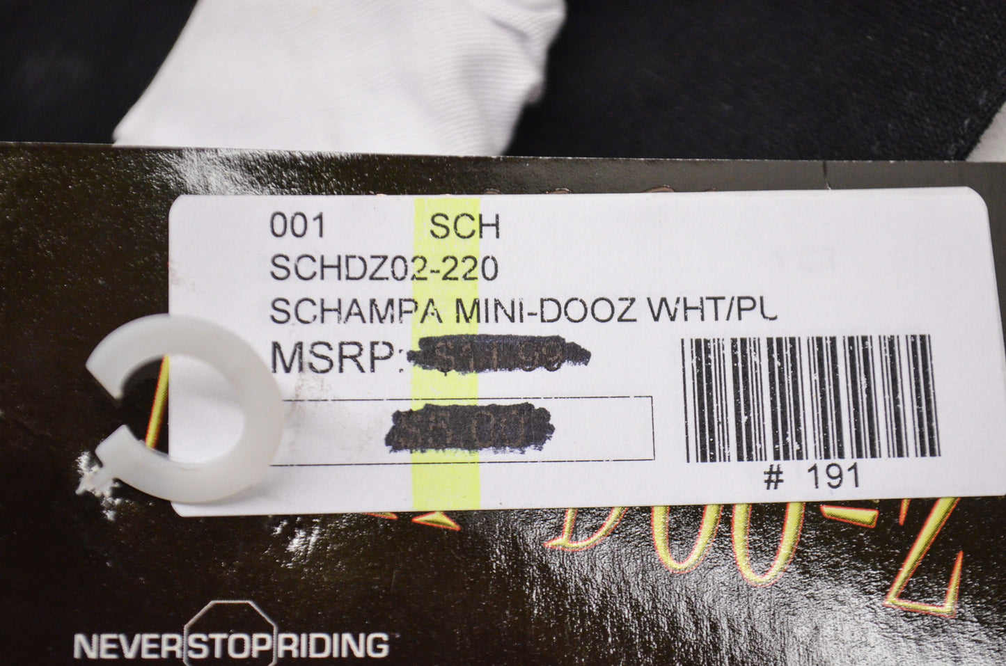Mini Doo Z Elastic Headband White Purple Paisley NOS