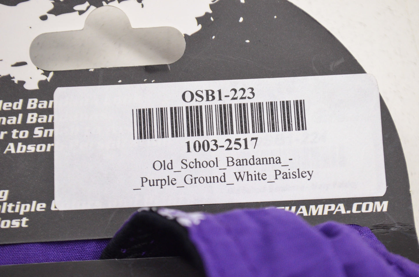 New Schampa Old School Bandana Purple Paisley
