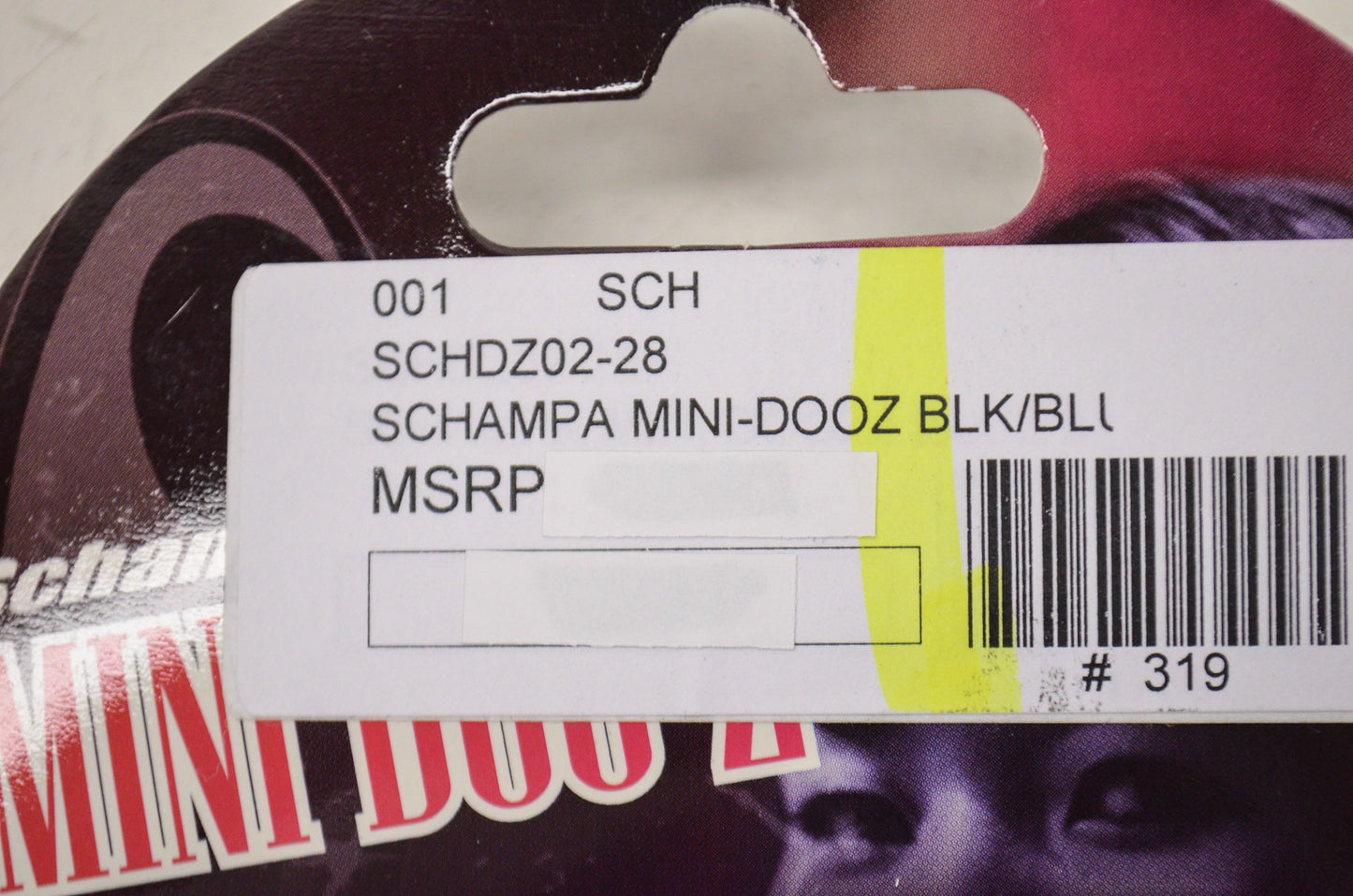 New Schampa Mini Doo Z Headband Black W/ Blue Flames
