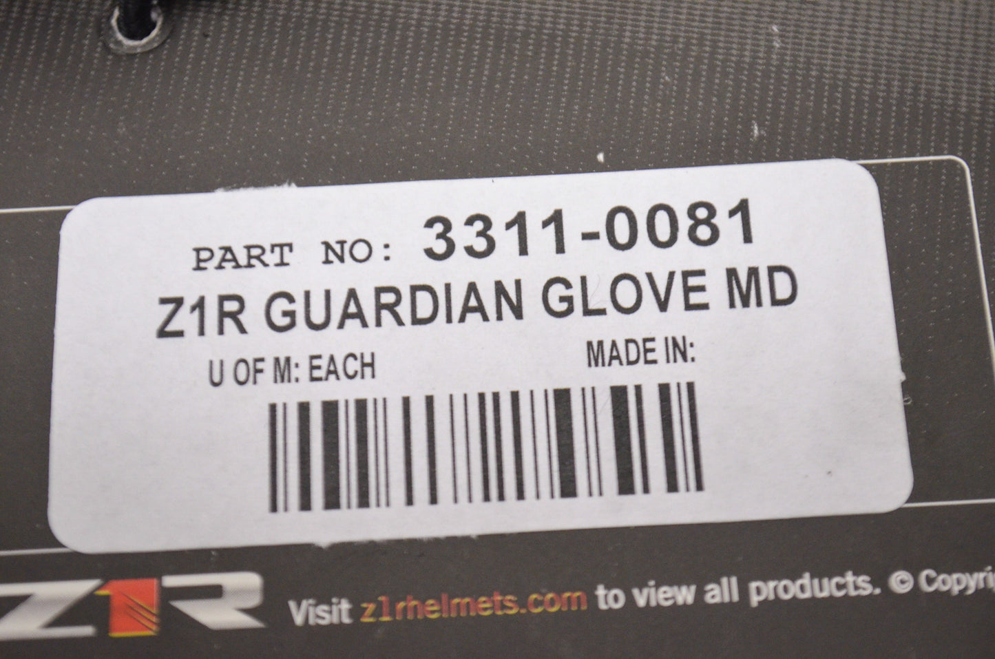 New Z1R Women's Reaper Guardian Gloves M