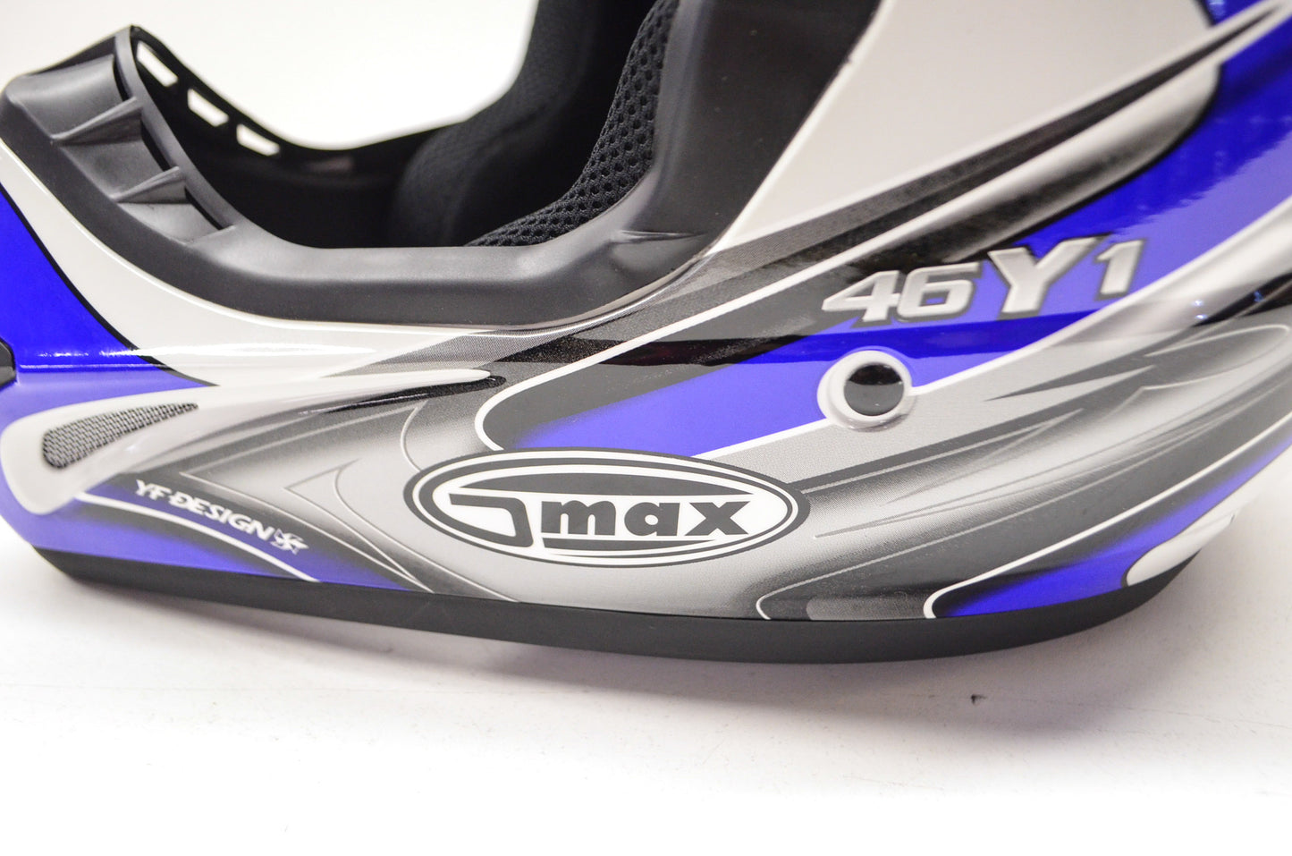 Gmax 814480-B, 846210, 72-6603YS White Blue Off Road Core TC-1 Helmet Youth Smal