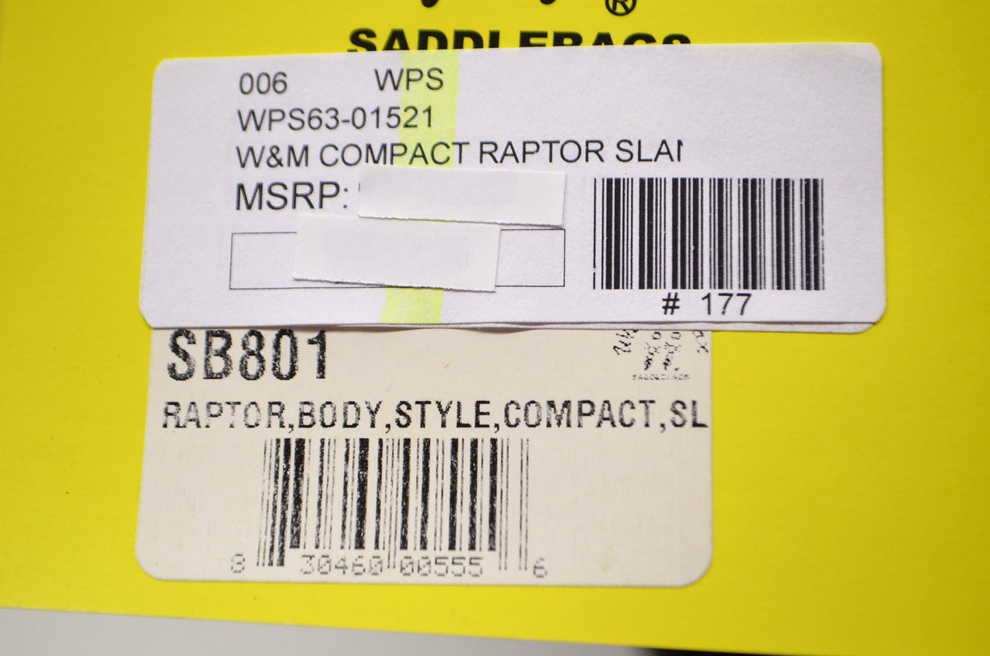 New Willie & Max Raptor Compact Slant Saddlebag Set