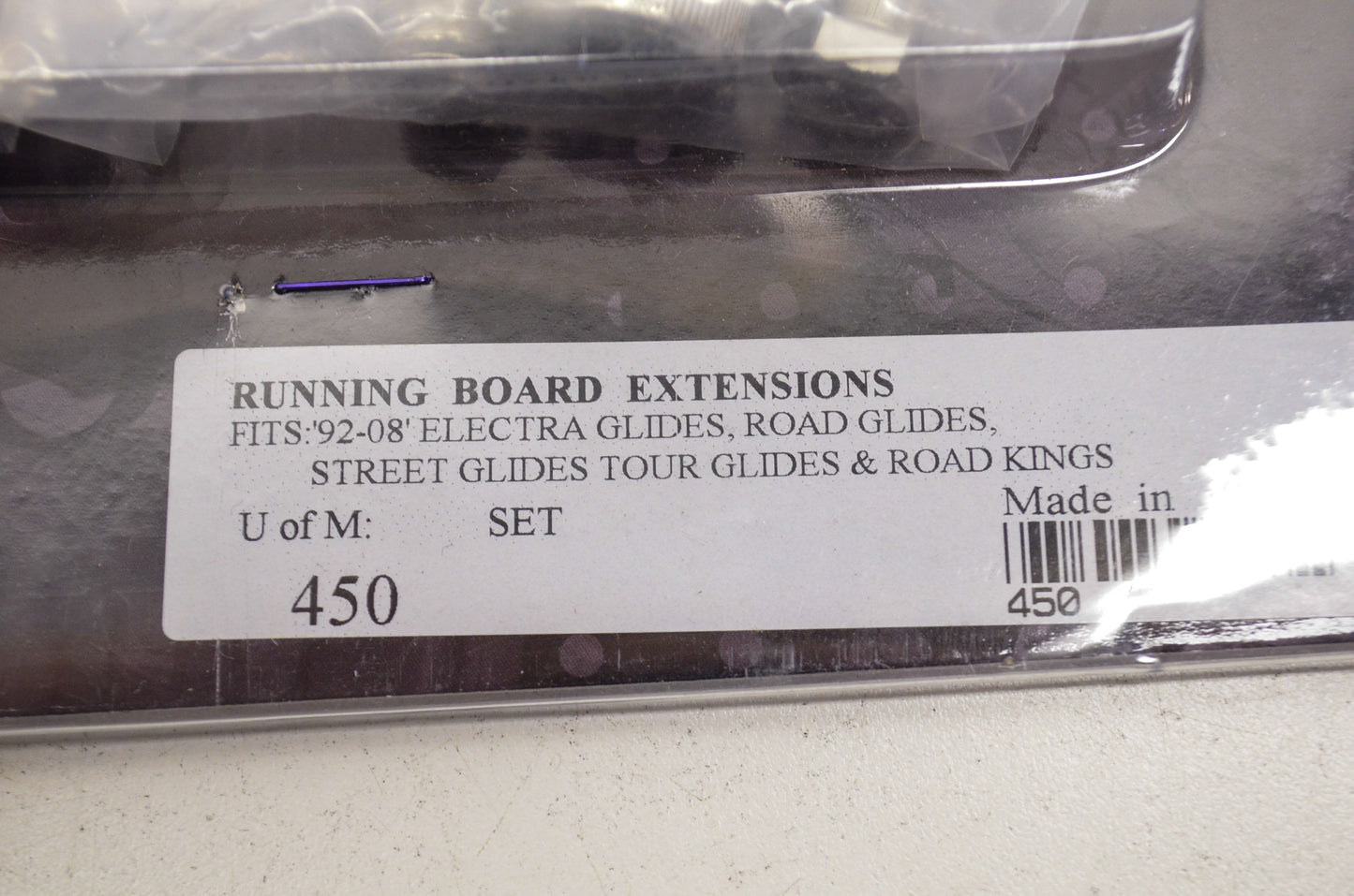 Driver Floor Running Board Extension Kit 92-08' Glides Road King NOS