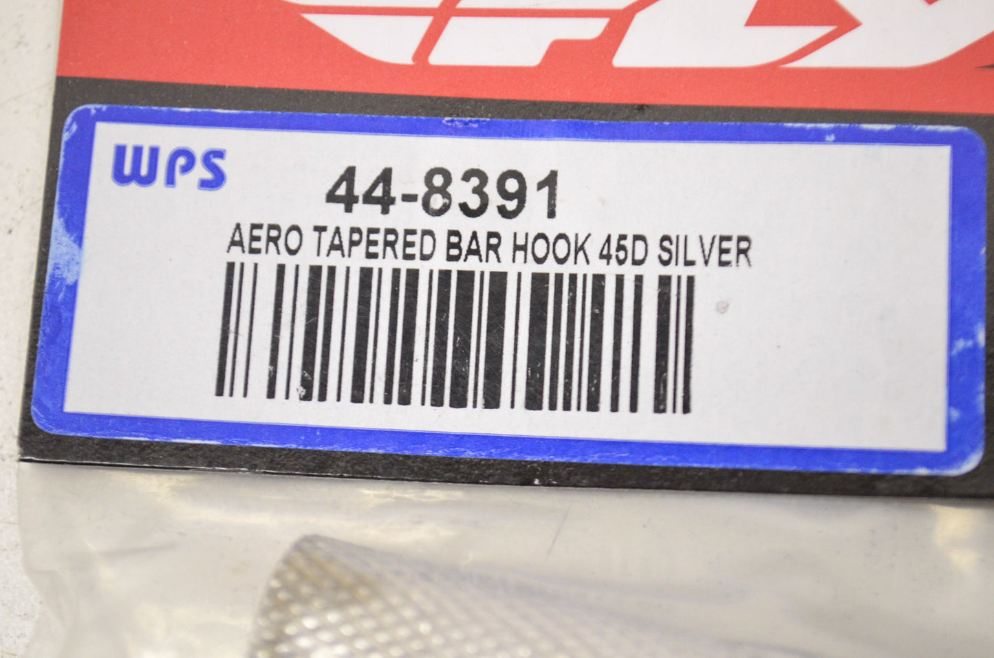 New Fly Racing Aero Tapered Bar Hook 45D Silver Handle