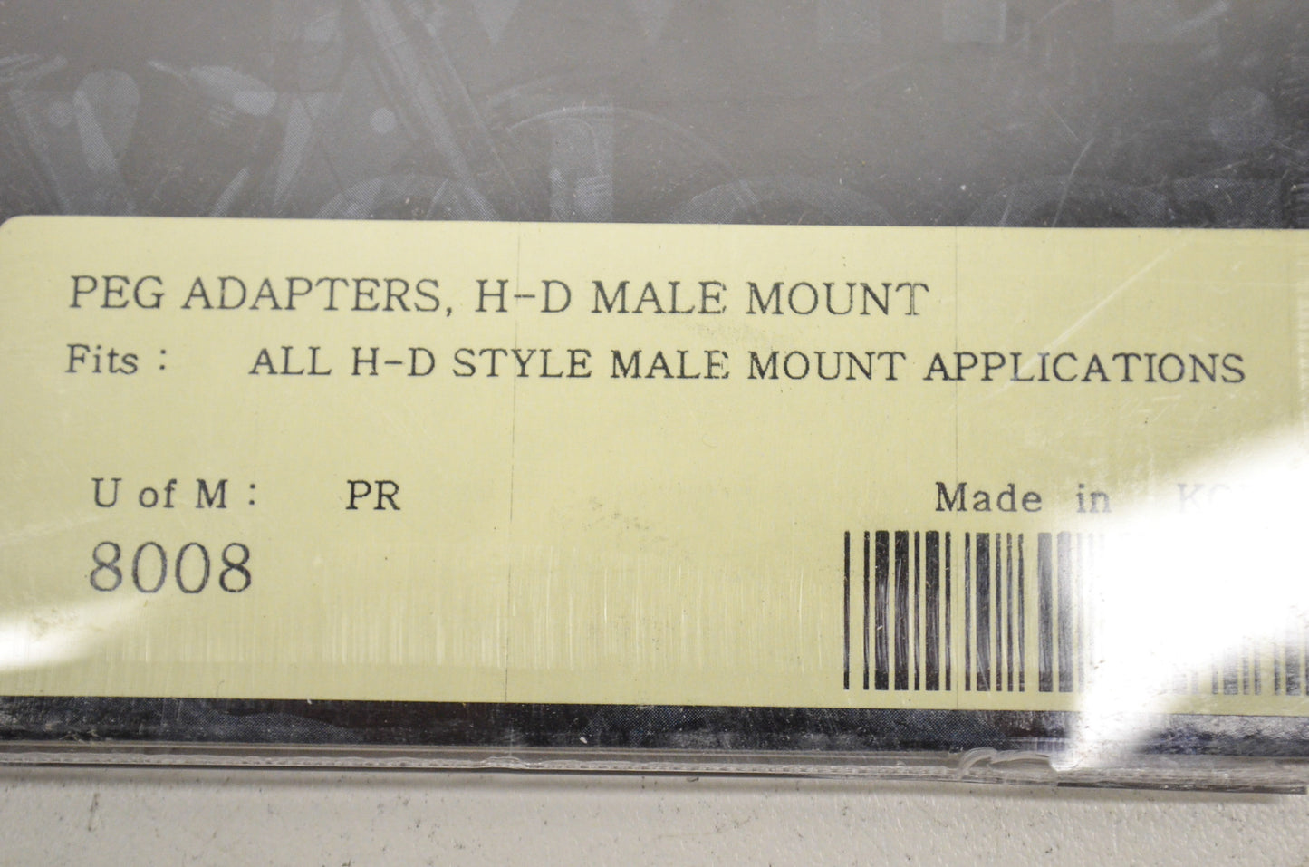 New Kuryakyn Peg Adapter Set Harley Davidson Male Mount Application Kit NOS