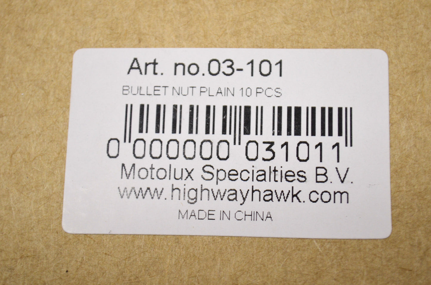 New Highway Hawk Plain Bullet Nuts 10 Piece Kit