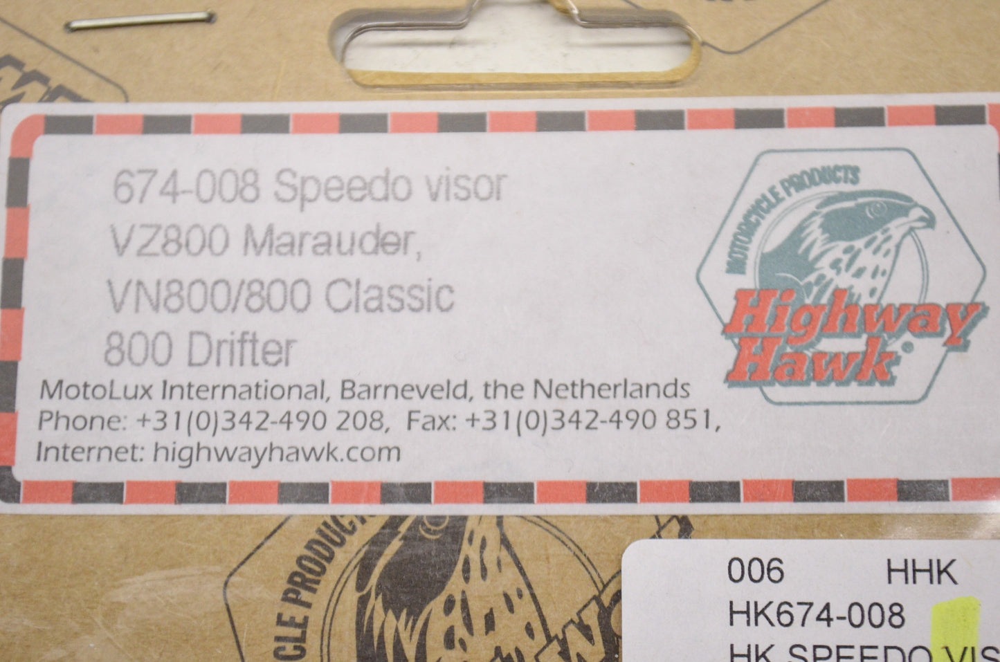 Speedo Visor Kawasaki Marauder Drifter VN800 NOS