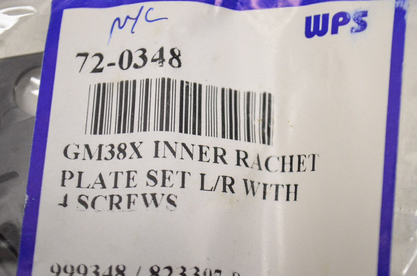 GM38X Inner Ratchet Plate Set Left Right W/ 4 Screws NOS