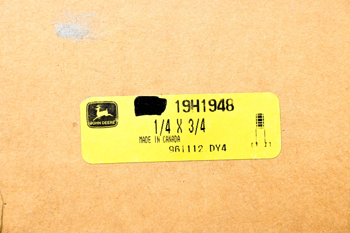 New OEM John Deere 19H1948 Screw 1/4 x 3/4 NOS