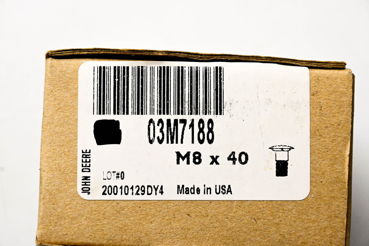 New OEM John Deere 03M7188 Screws M8 x 40 Qty 2 NOS