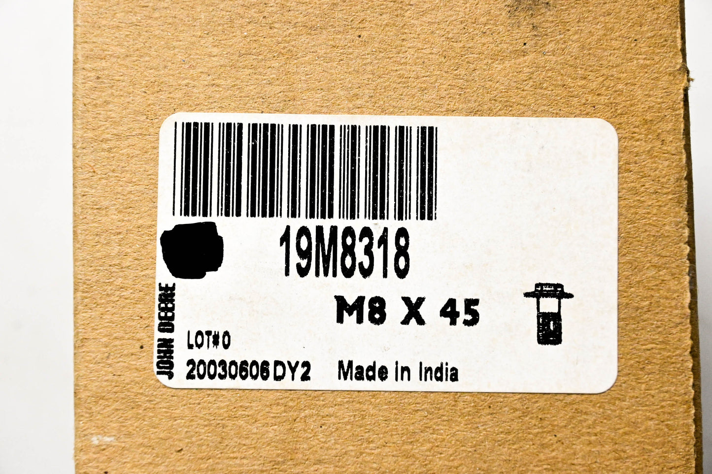 New OEM John Deere 19M8318 Screw M8 x 45 NOS
